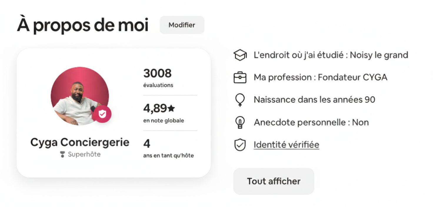 Profil Airbnb